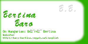 bertina baro business card